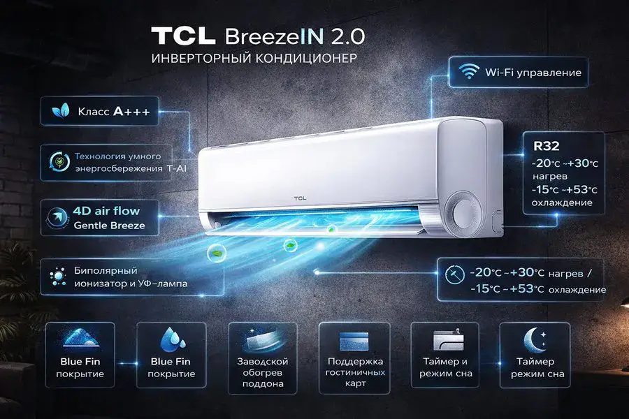 Кондиционер TCL BreezeIN 2.0